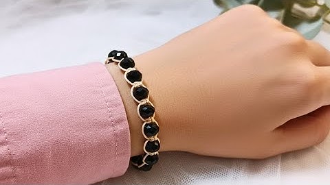 How to Make Macrame Bracelet Square Knot with Beads | Macrame Bracelet Tutorial for Beginners