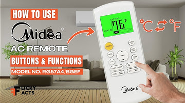 How to Use: Midea AC Remote Buttons & Functions | AC Remote Control Guide | Model No. RG57A4/BGEF