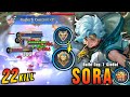 NEW SEASON KICK-OFF!! 22 Kills Sora Best Build EXP Lane!! - Build Top 1 Global Sora ~ MLBB