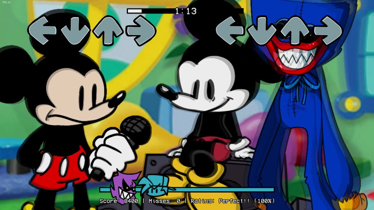 FNF Vs Mickey Mouse Clubhouse Full Week VS HUGGY WUGGY [HARD] - YouTube