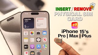 iphone 15's: how to insert physical sim card in iphone 15 pro max! [remove sim]