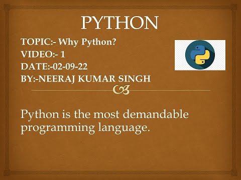 Why Python? BY:- NEERAJ KUMAR SINGH #python #introduction - YouTube