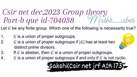 Csir net dec,2023 Group theory part-b id-704038 | solution |by Sakshi#csir #mathematics #grouptheory