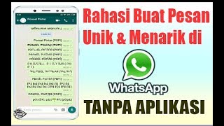 Cara Membuat Tulisan Keren di Whatsapp Tanpa Aplikasi (NO CLICKBAIT) screenshot 3