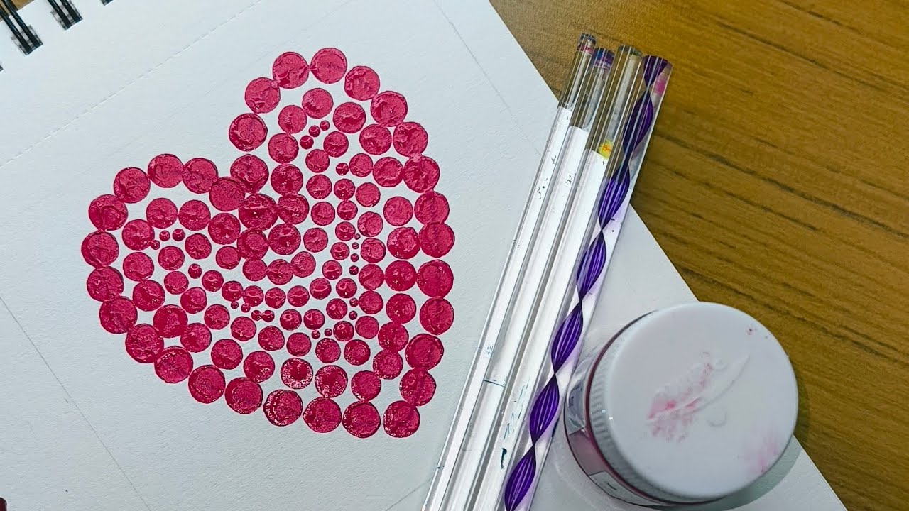 Heart 2 ~ Valentine's Week Series 🩷 | Dot Mandala 🎨 #art #dotmandala #intuitive