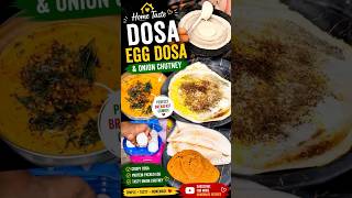 Perfect Egg Dosa Recipe at Home 🥚 | Crispy Dosa with Onion Chutney | Home Taste #hometaste