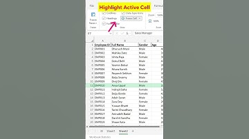 🔥 Highlight Active Cell Automatically in Excel | Focus Cell Trick You Must Know! 🔥 #activecell