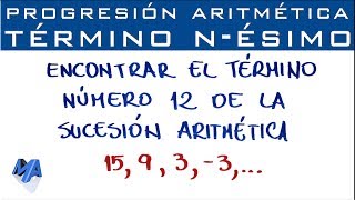 Progresión Aritmética Término N-Ésimo Conociendo La Sucesión
