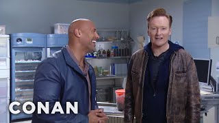 Conan \& Dwayne Johnson Remote Outtake: Conan Is A Big Woman | CONAN on TBS