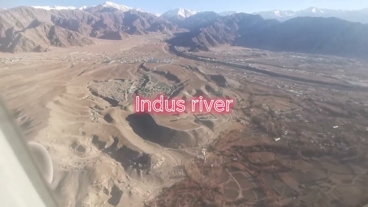 Gorgeous Himalayas seen from Air India during landing at #Ladakh #airbus #boeing #airindia #Himalaya