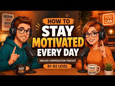 How to Stay Motivated Every Day | Intermediate English Conversation Podcast(B1-B2)