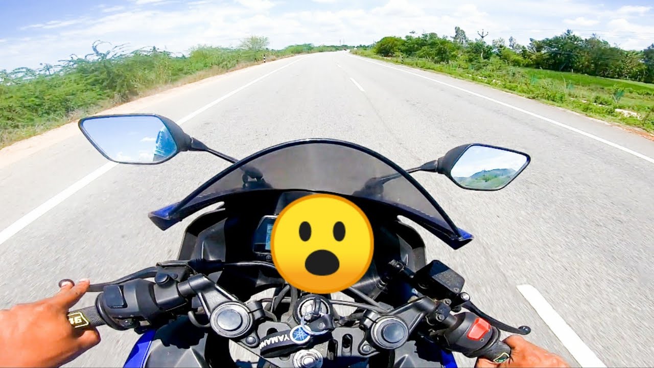 Yamaha R15 v3 Top Speed 😧🙄 | city bike decors | srinivlogs