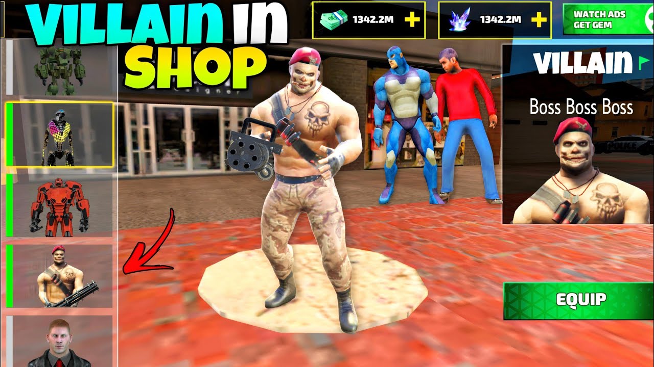 Villain In Vice Town Shop | In Rope Hero Vice Town 🤯 | New Update