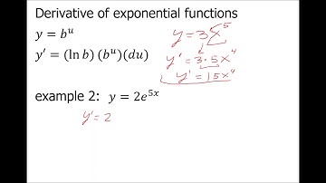 derivative of exponential functions - 3 examples
