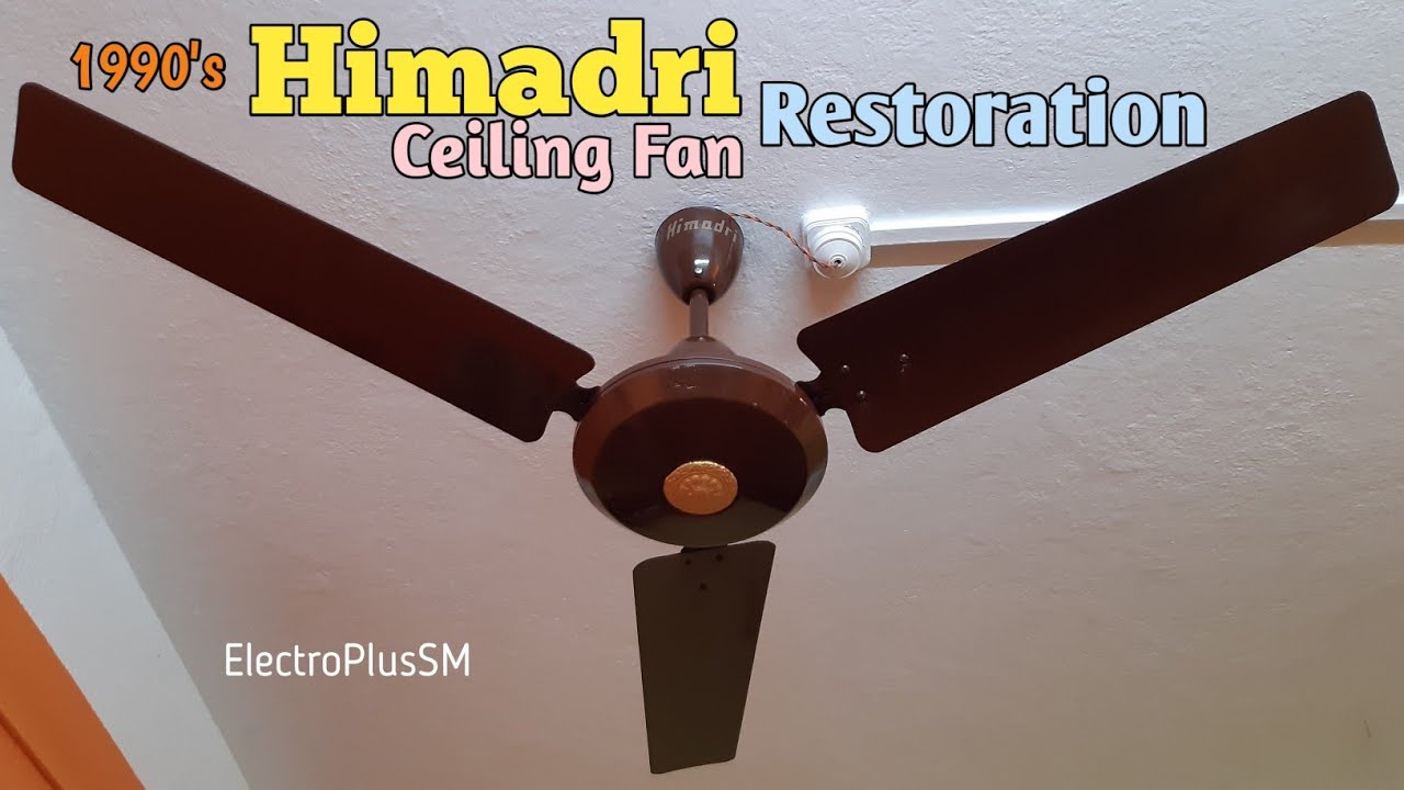 Himadri (Early 90's) ceiling fan hand painting in Brown colour