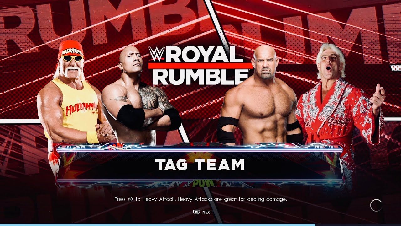 Ric Rac Rumble WWE | Hulk Hogan & The Rock Vs Ric Flair & Goldberg | Royal Rumble ...