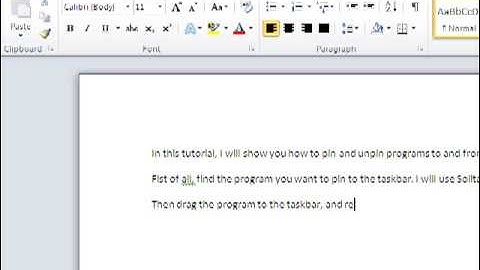 How to Pin and Unpin Programs From the Windows 7 Taskbar