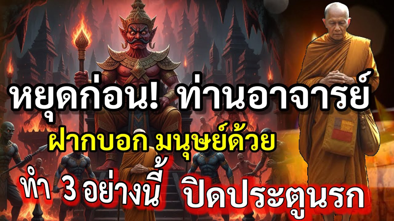 หยุดก่อน ท่านอาจารย์ ฝากบอก มนุษย์ด้วย ทำ 3 อย่างนี้ ปิดประตูนรกแน่นอน