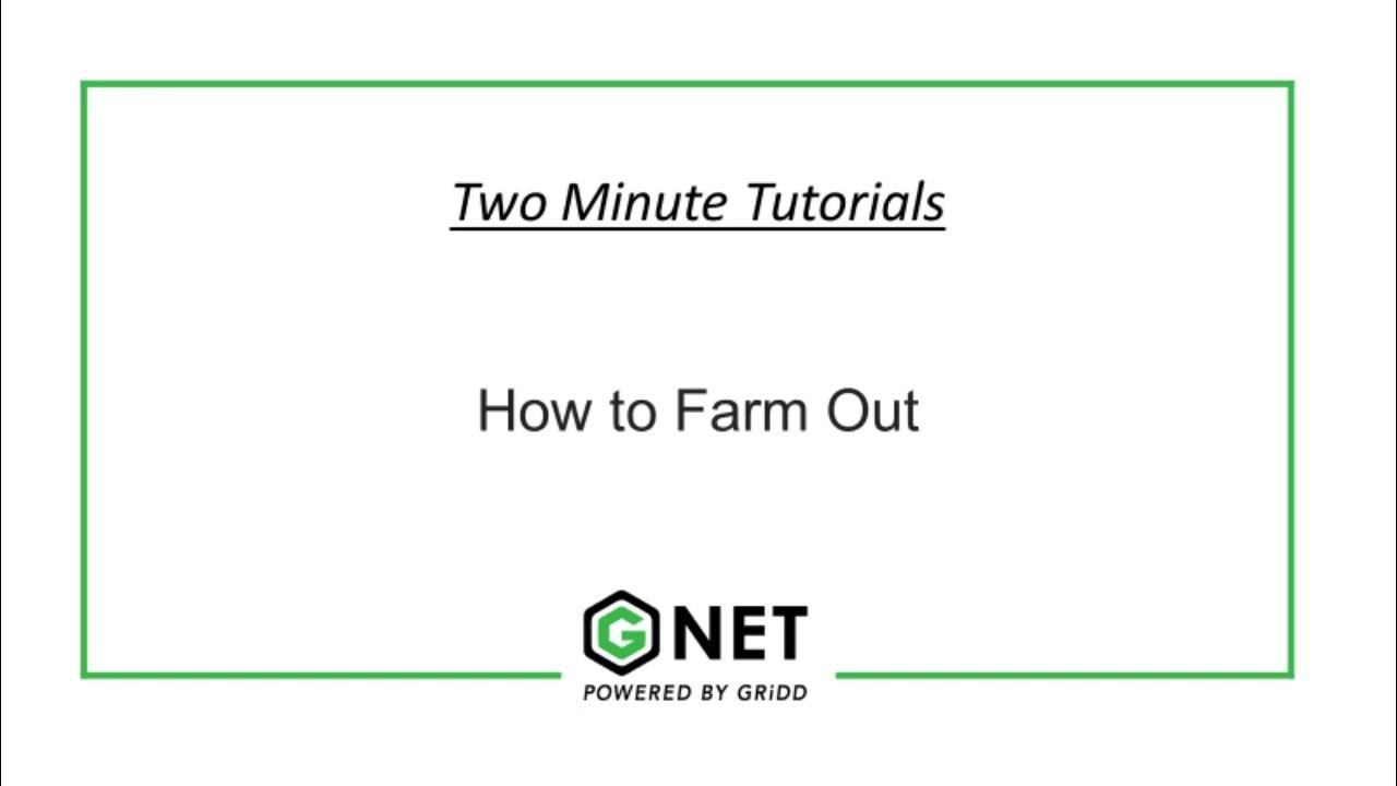 Episode 10 How to farm out in YouTube