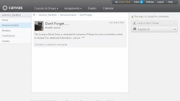 Announcements In Canvas