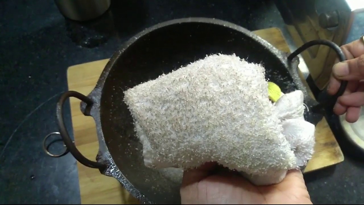 How to season Cast Iron In Telugu..Cast iron Kadai ni ఇలా seasoning