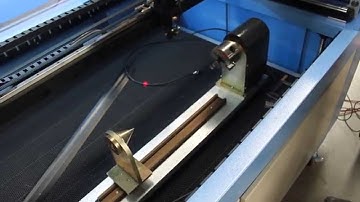 How to operate Laser Cutter with Rotary Attachment.