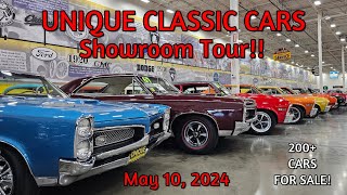 CLASSIC CARS FOR SALE !! Unique Classic Cars Lot Walk May 10 2024 - classic cars - muscle cars