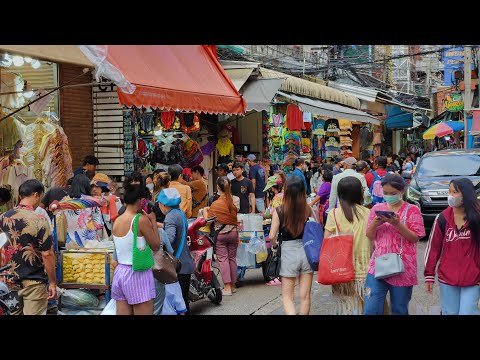 Bangkok, تايلاند | سوق Huge Clothing Wholesale | جولة مشي 4K