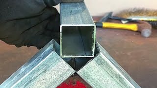 New tricks for joining square pipe corners that welders rarely talk about | pipe cutting tricks by Stick welder 134,396 views 1 month ago 3 minutes, 38 seconds