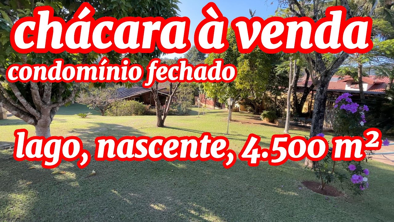 #61 CHÁCARA À VENDA EM CONDOMÍNIO FECHADO, LAGO, NASCENTE, 4.500 M², 02 ...