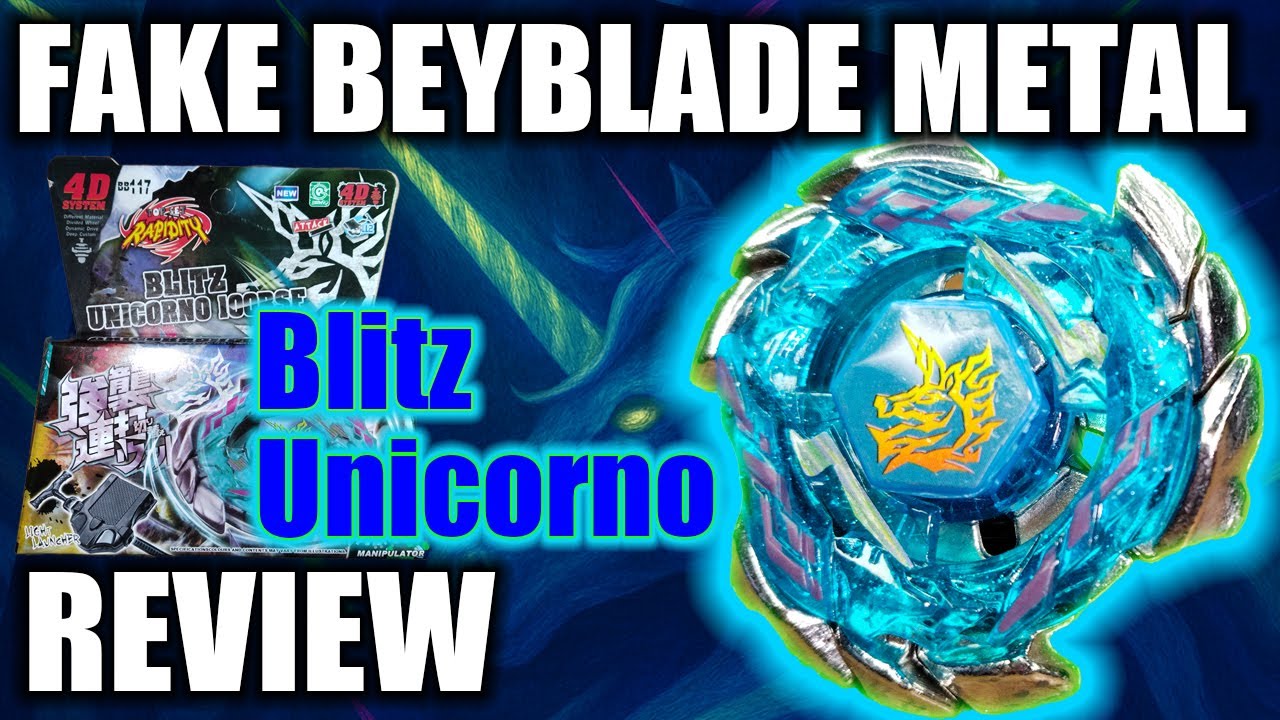 RAPIDITY BLITZ UNICORNO ブリッツユニコルノ Fake BB-117 Blitz Unicorno/Striker 100RSF Beyblade Metal Fury