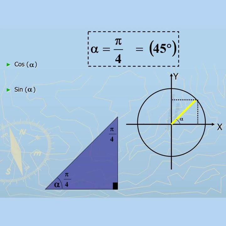 Trigo functions for 45 degree #angles #math #trigonometry #radians #pie ...