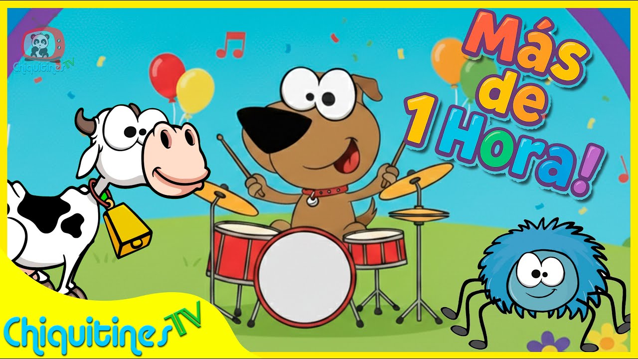 🎉 60 min de CANCIONES INFANTILES para Preescolar ⭐️ Estimulación temprana en español 🌈 ChiquitinesTV