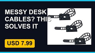 Cable Organizer Clips 25 Pack Desk Wire Management System