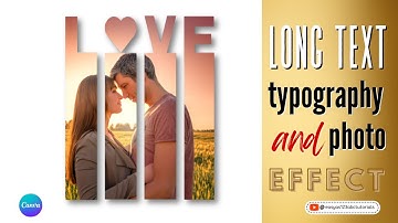 Extended Transparent Text Overlay with Photo Background Canva Tutorial for Beginners - Step by Step