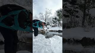 老頑童，北海道玩雪。