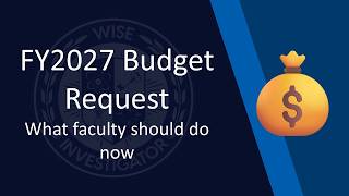 FY2027 President’s Budget Request: What Faculty Should Do Now