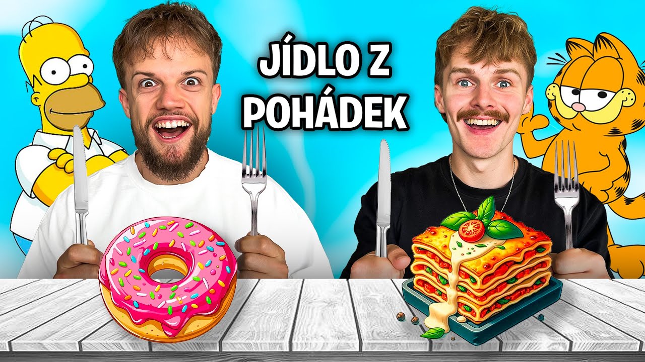 24 HODIN JÍME JÍDLA Z ANIMOVANÝCH POHÁDEK
