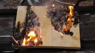 Burning Wood With High Voltage!