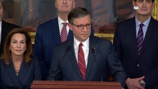 Speaker Johnson holds news conference to highlight State of the Union
