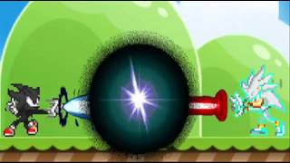 Dark Sonic vs Silver Sprite Animation | xXSilverXx1227