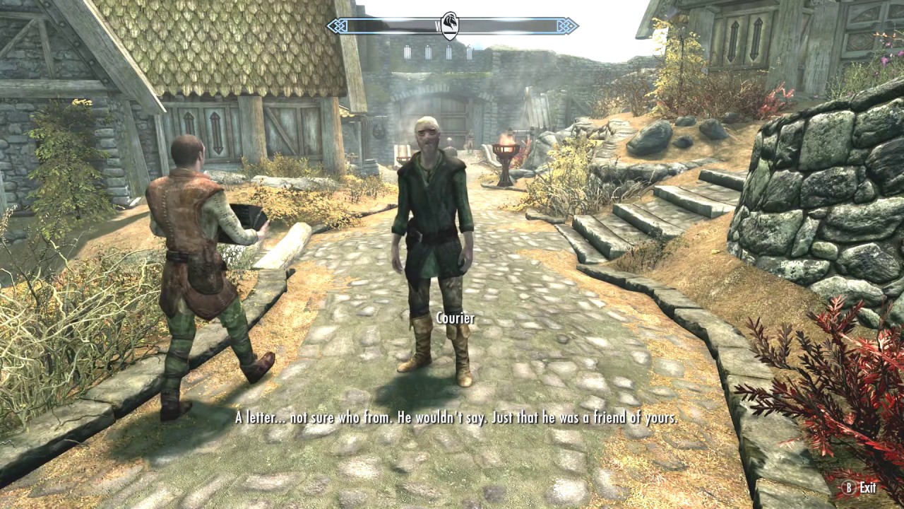 Skyrim, Gameplay, Commentary, Skyrim courier, courier, letter, getting, nee...