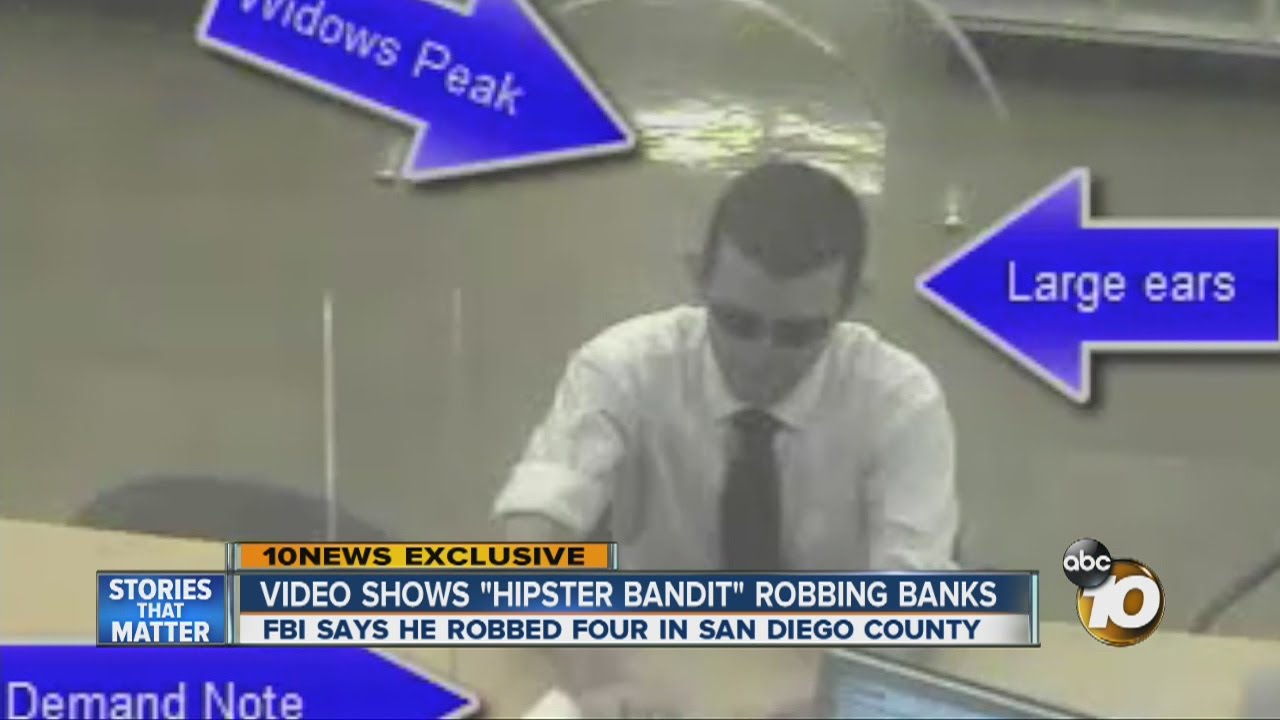 Video shows 'Hipster Bandit' robbing banks