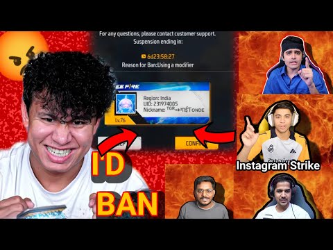 @TondeGamer Free Fire I'd Ban 🥺 Desigamers Instagram Strike Angry😤 Gw Manish Reaction On Youtubers 