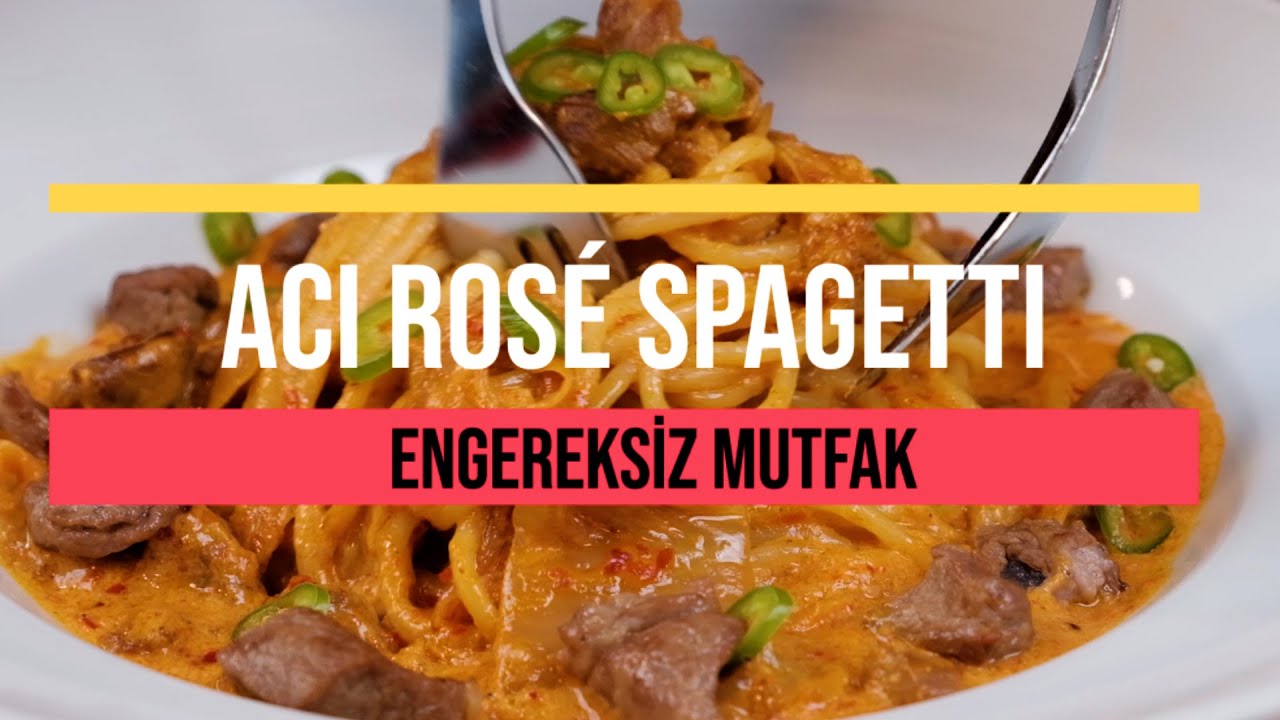 Acı Rosé Spagetti Tarifi – Kore Yemek Tarifi – Asya Mutfağı #shorts