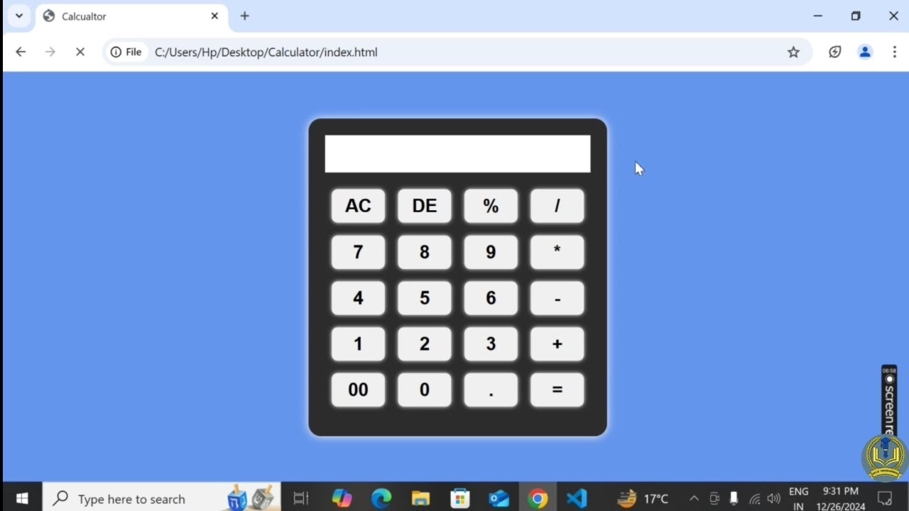 Creating a Simple Calculator using HTML, CSS and JavaScript - YouTube
