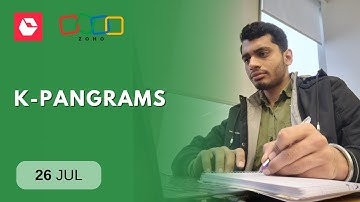 POTD- 26/07/2024 | K-Pangrams | Problem of the Day | GeeksforGeeks