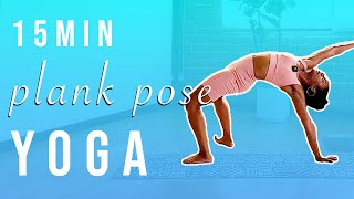 YOGA FOR BEGINNERS - Shoulder & Ab Yoga Stretch Plank Pose Breakdown || 15 mins