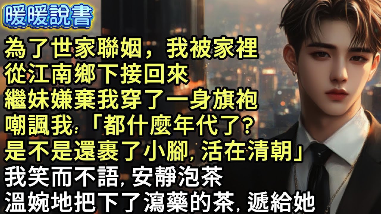 為了世家聯姻，我被家裡從江南鄉下接了回來。繼妹嫌棄我穿了一身旗袍，嘲諷我：都什麼年代了?是不是還裹了小腳, 活在清朝。」我笑而不語，安靜泡茶，溫婉地把下了瀉藥的茶, 遞給她。