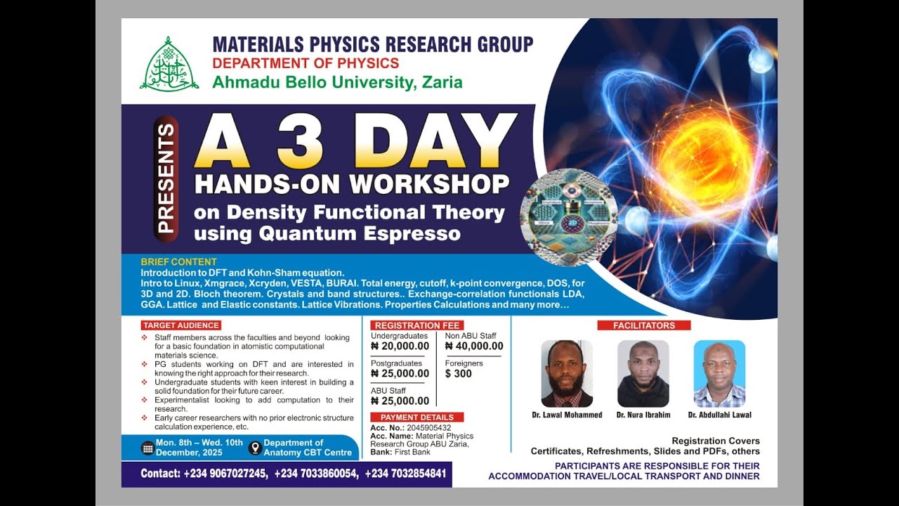 Density Functional Theory (DFT) using Quantum Espresso - YouTube